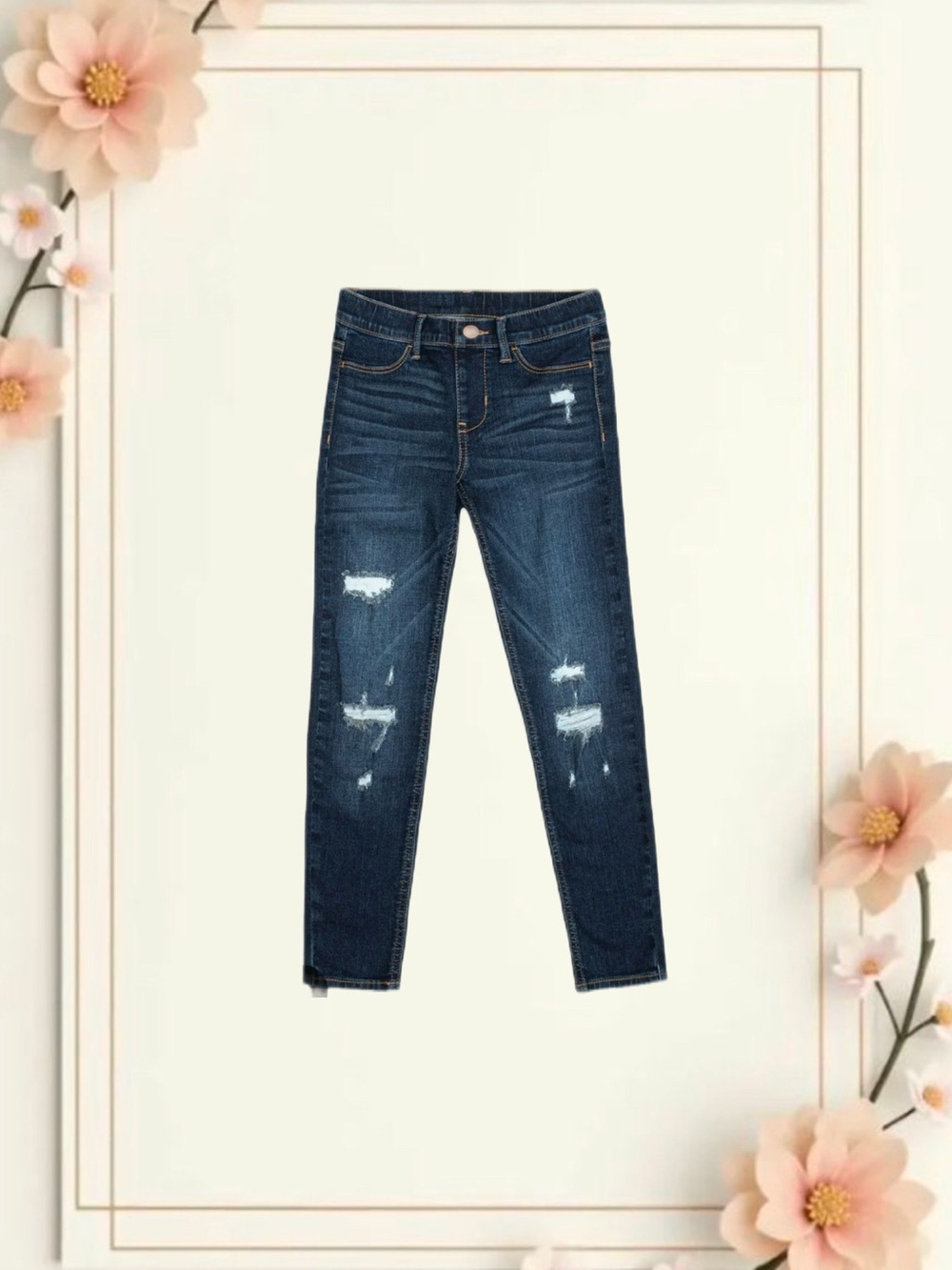 Girl’s Distressed Jeggings